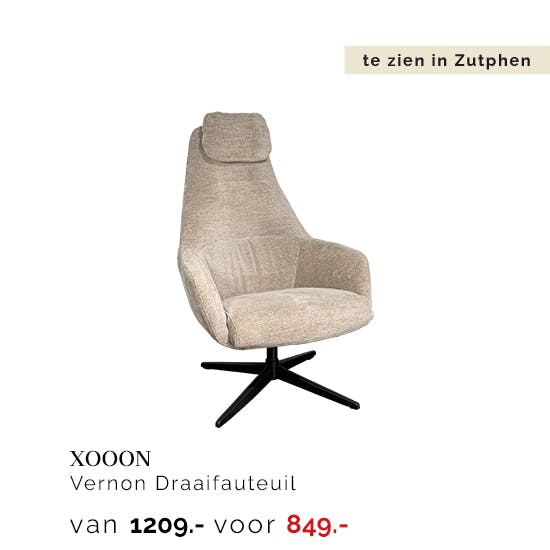 1680007 + 1680009Z XOOON Vernon Draaifauteuil